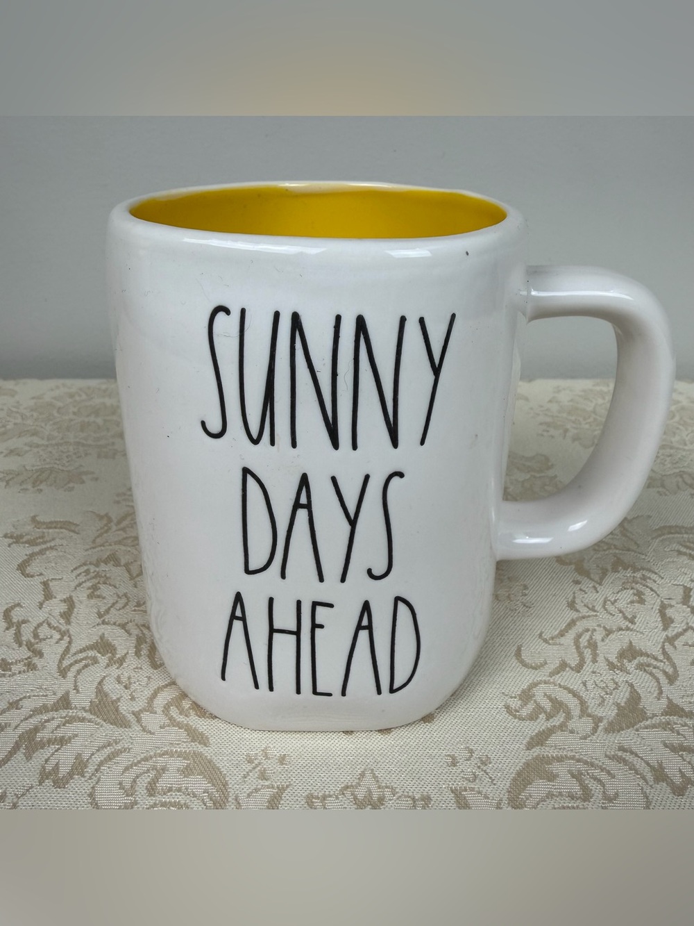 Rae Dunn Sunny Days Ahead Oversized Coffee Mug, Country, Artisan Collection